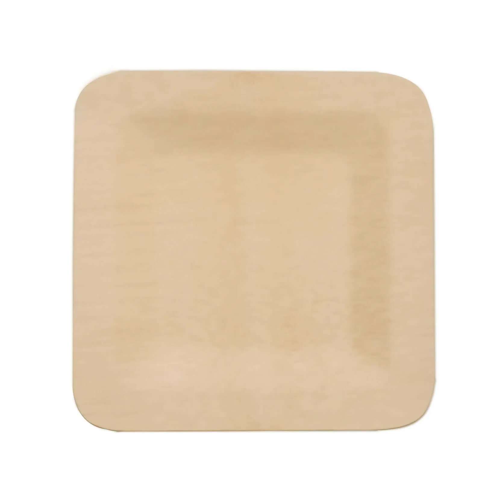 10 Pack 9" Eco Friendly Bamboo Square Disposable Dinner Plates