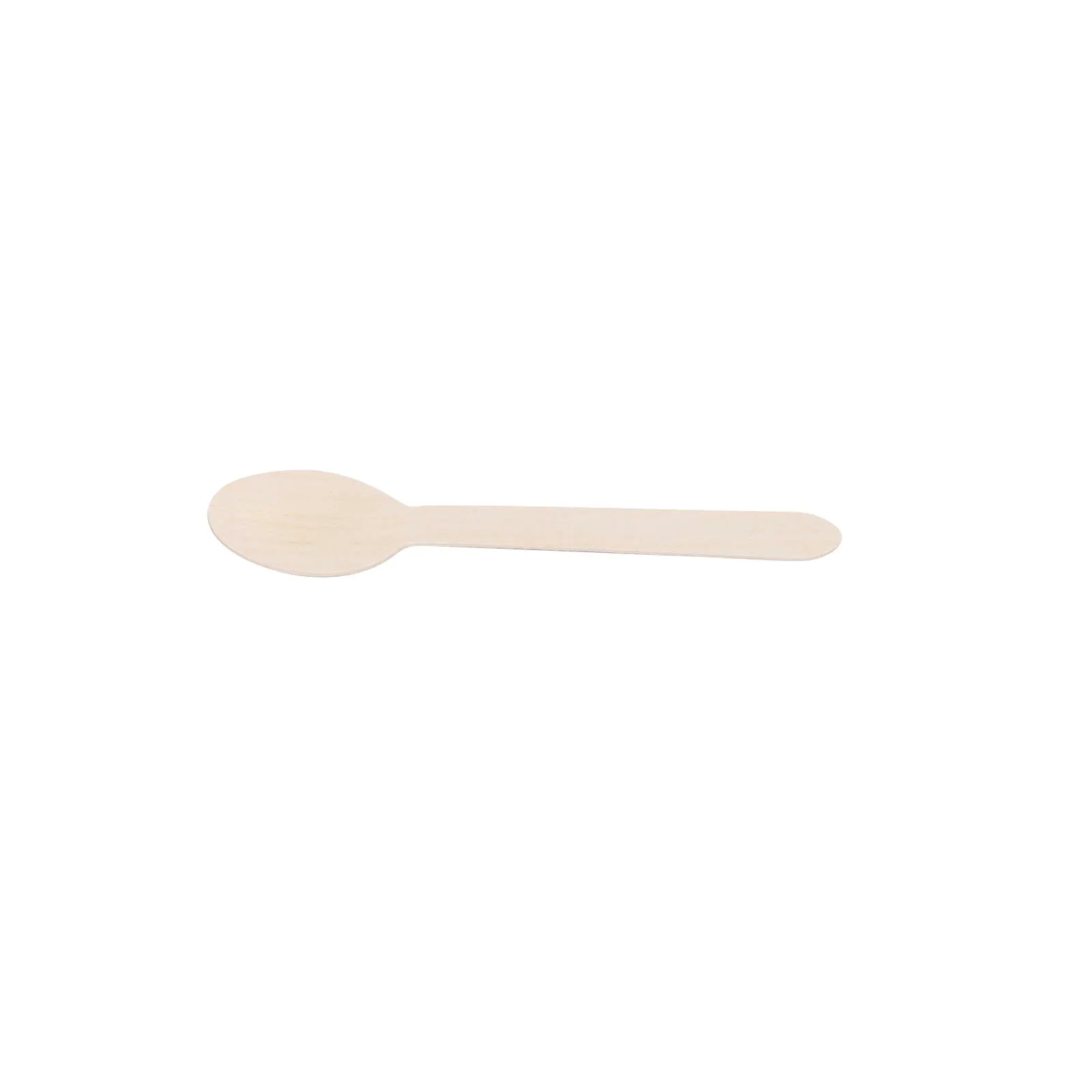 100 Pack Eco Friendly Birchwood Disposable Picnic Spoons, Cutlery 6"