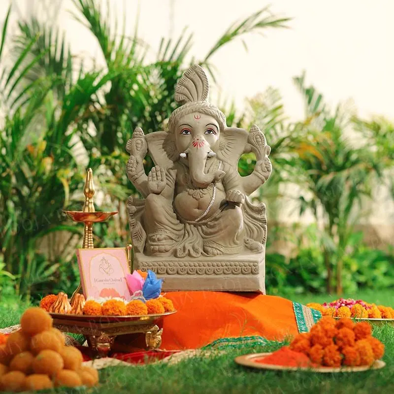 1.5FEET Janapradaya Eco-Friendly Ganpati | Plant-A-Ganesha