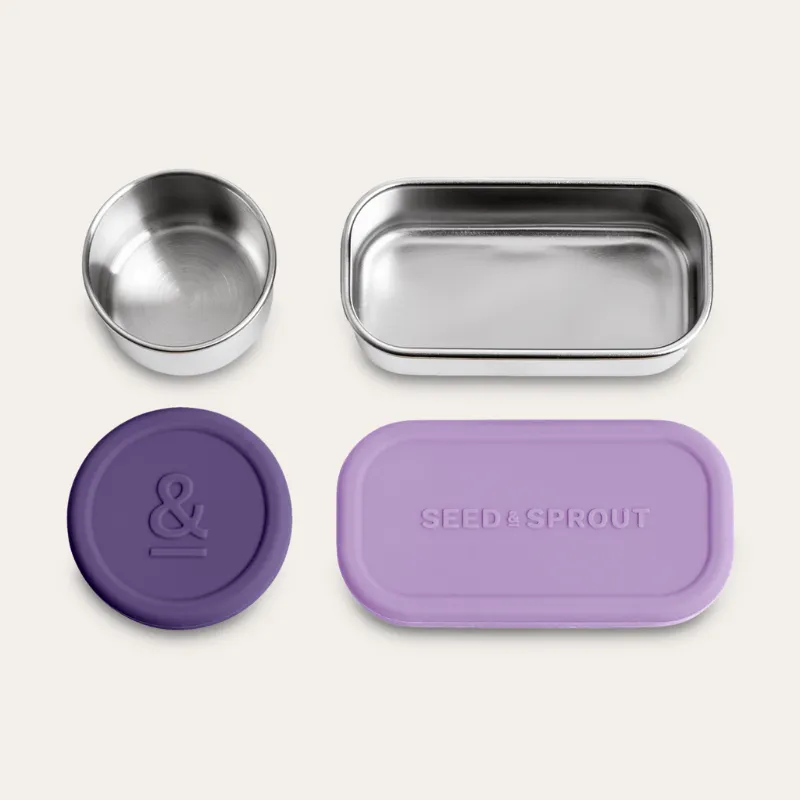 2 Pot Set - Stainless Steel Snack Containers