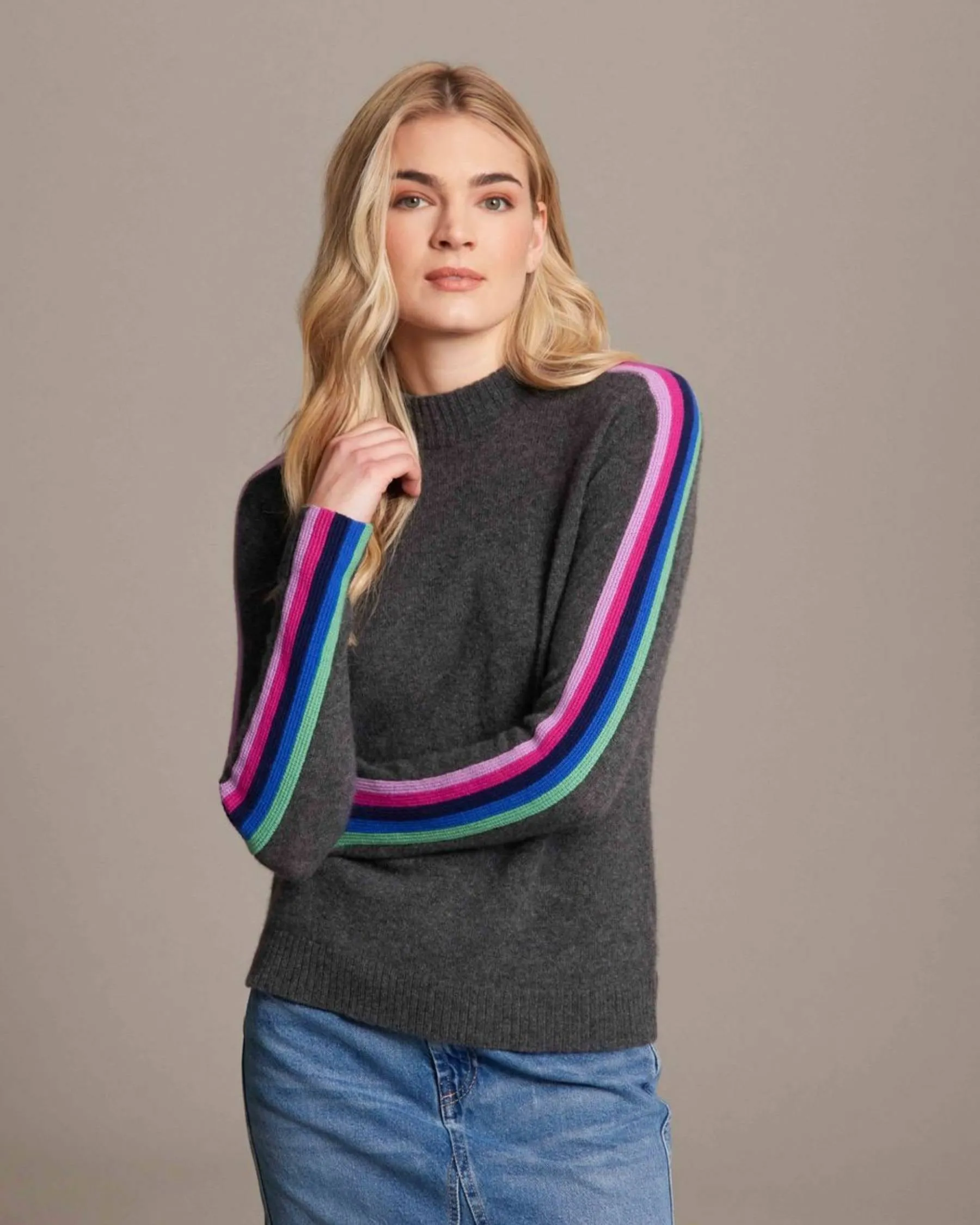 Alashan Cashmere Tilly Stripe Crew Sweater