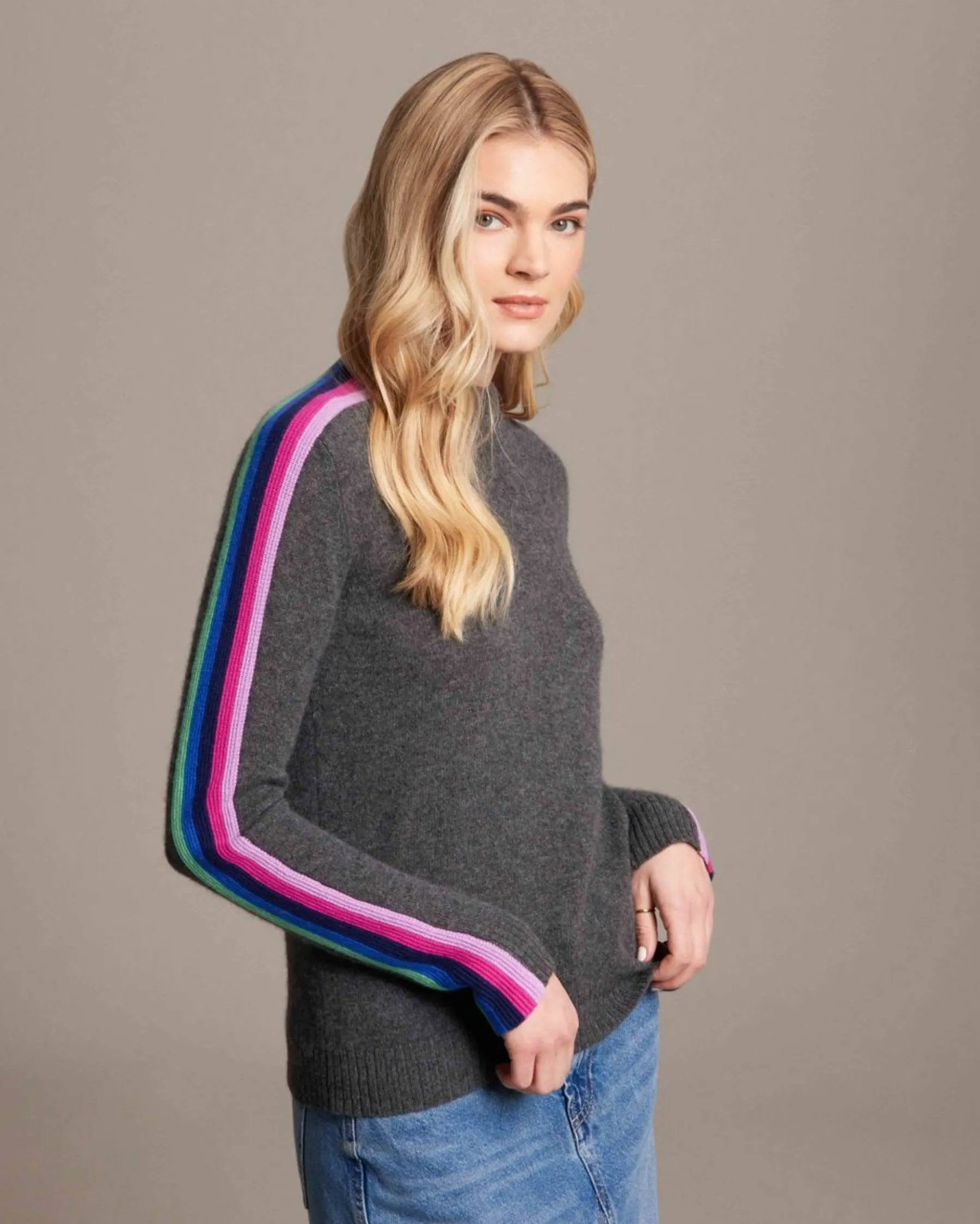 Alashan Cashmere Tilly Stripe Crew Sweater