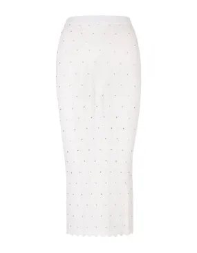 Alessandra Rich Crystal Embellished Pencil Skirt