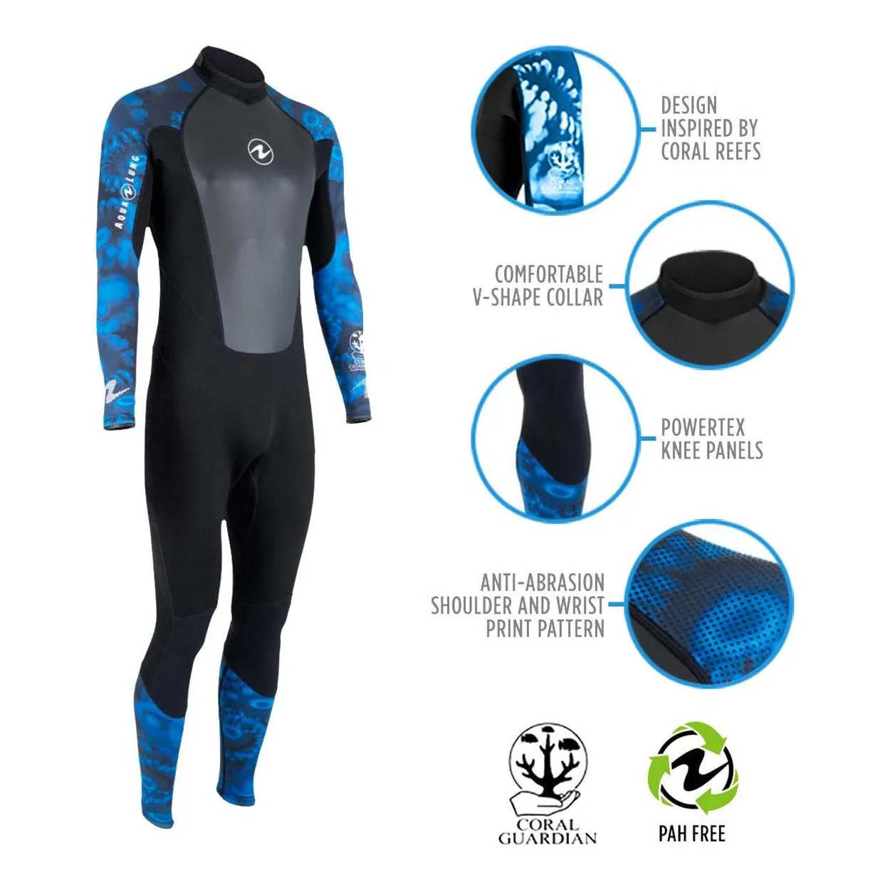 Aqua Lung 3mm Men Hydroflex Dive Wetsuit