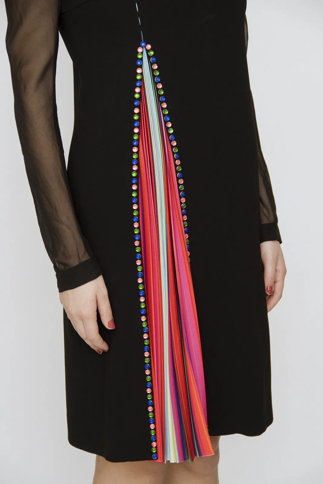 ARAPOVA RAINBOW PLEAT DRESS