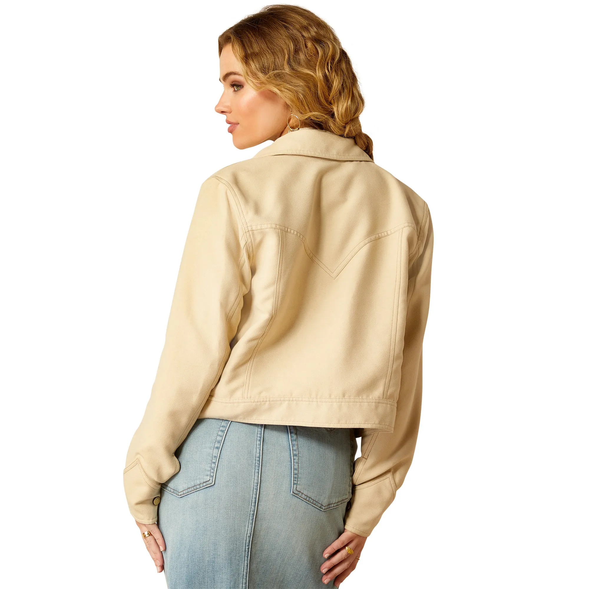 Ariat Ladies Rodeo Oyster Grey Cropped Jacket 10052045