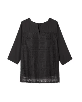 Audrey Detailed Blouse | Black