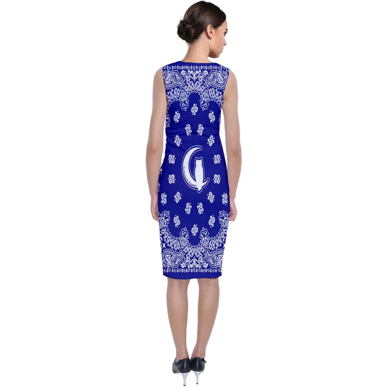 Bandana Cs'up Sleeveless Velvet Midi Dress