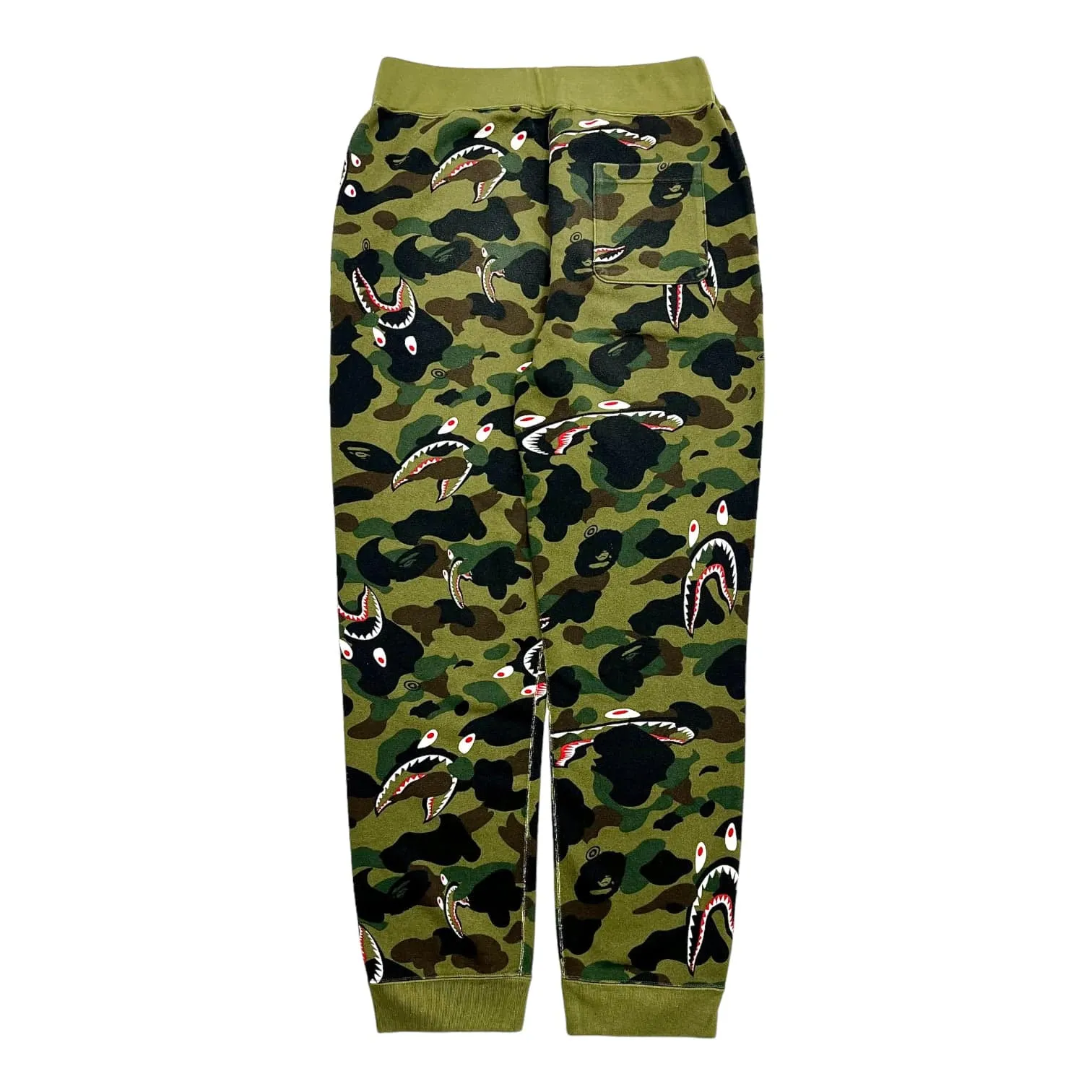 Bape Multi Shark Sweatpants Green Camo Pre-Owned