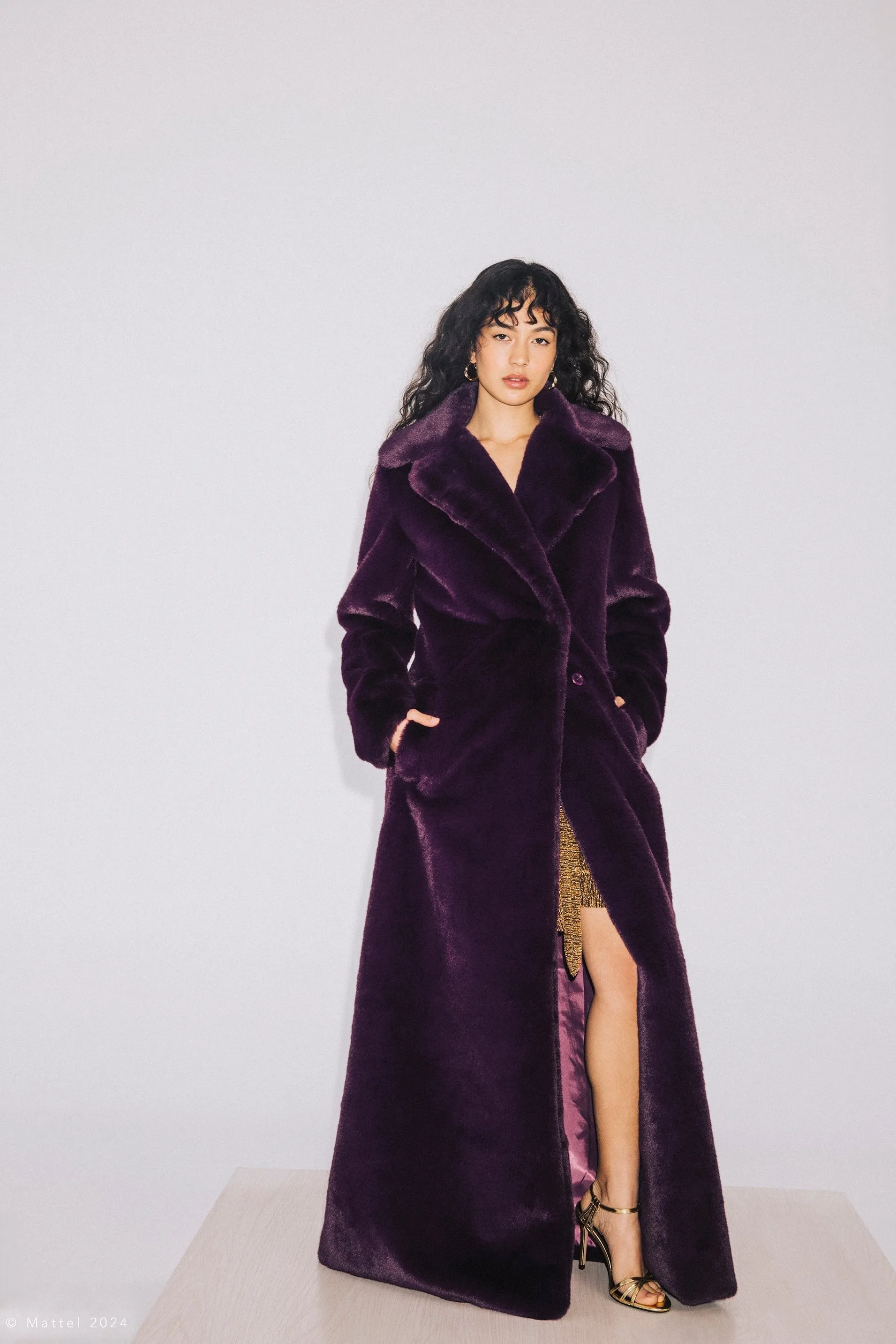 Barbie® Maxi Faux Fur Jacket