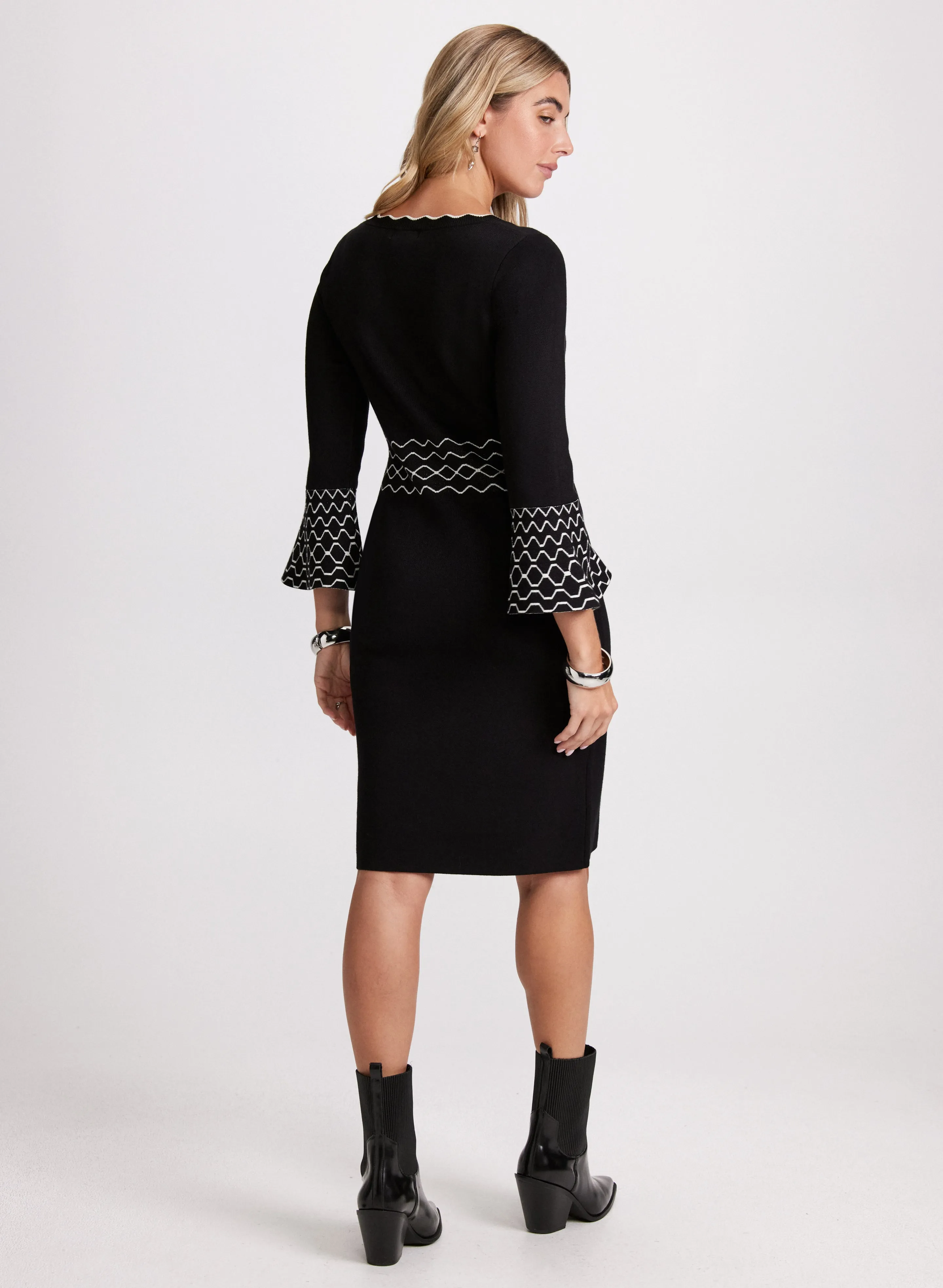 Bell Sleeve Sweater Dress