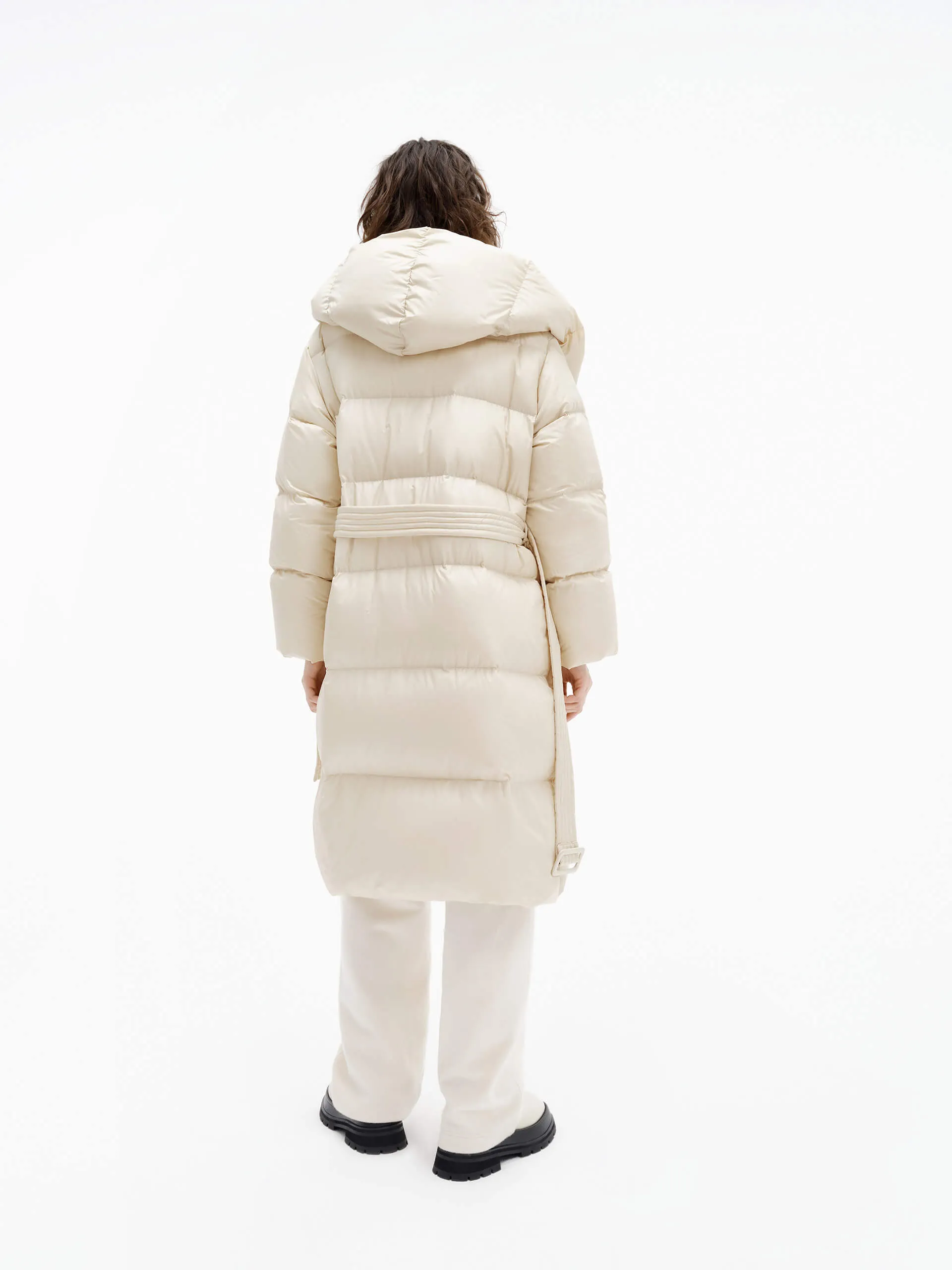 Belted Quilted Shell Down Coat