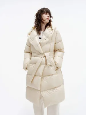 Belted Quilted Shell Down Coat