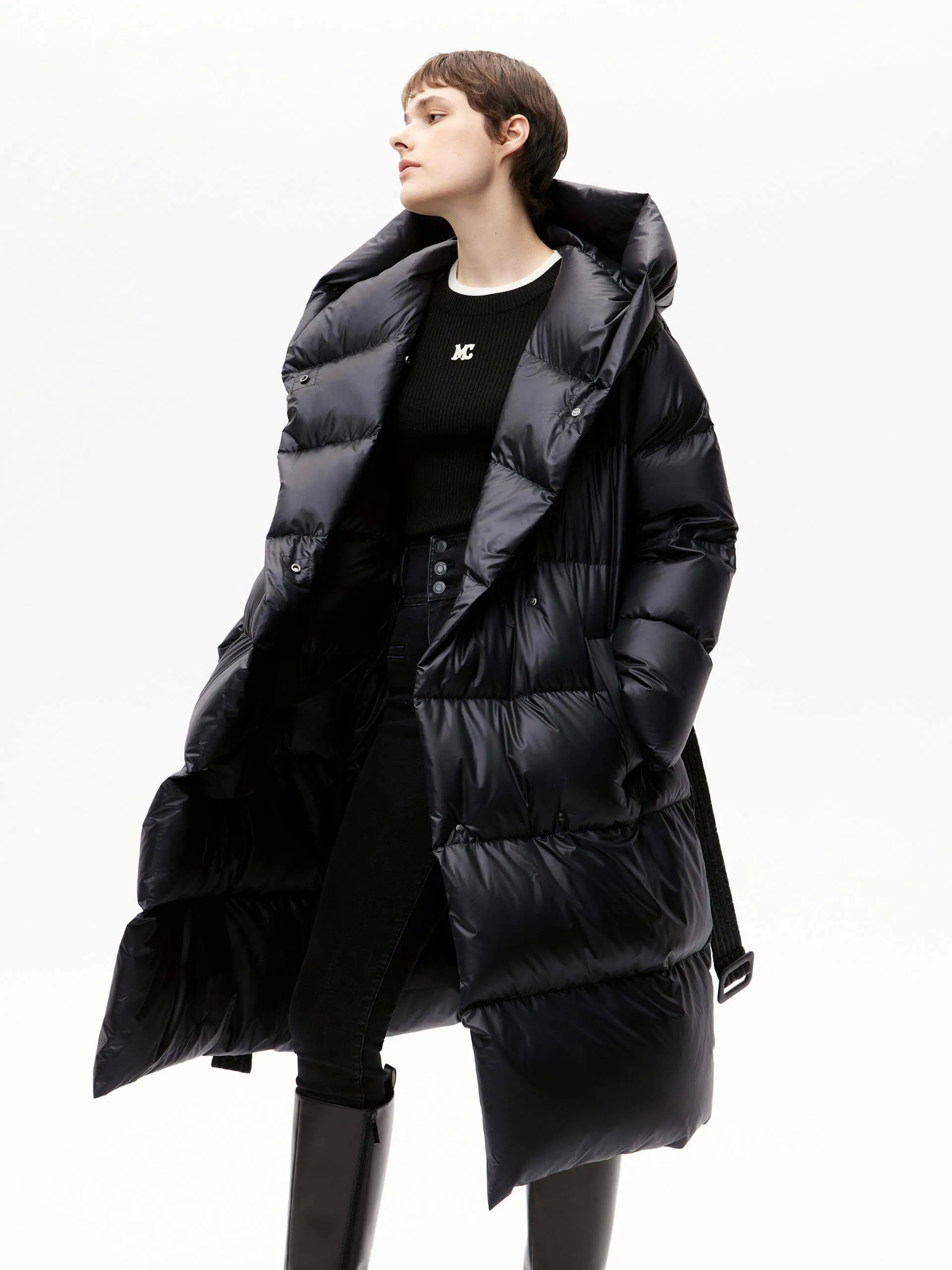 Belted Quilted Shell Down Coat