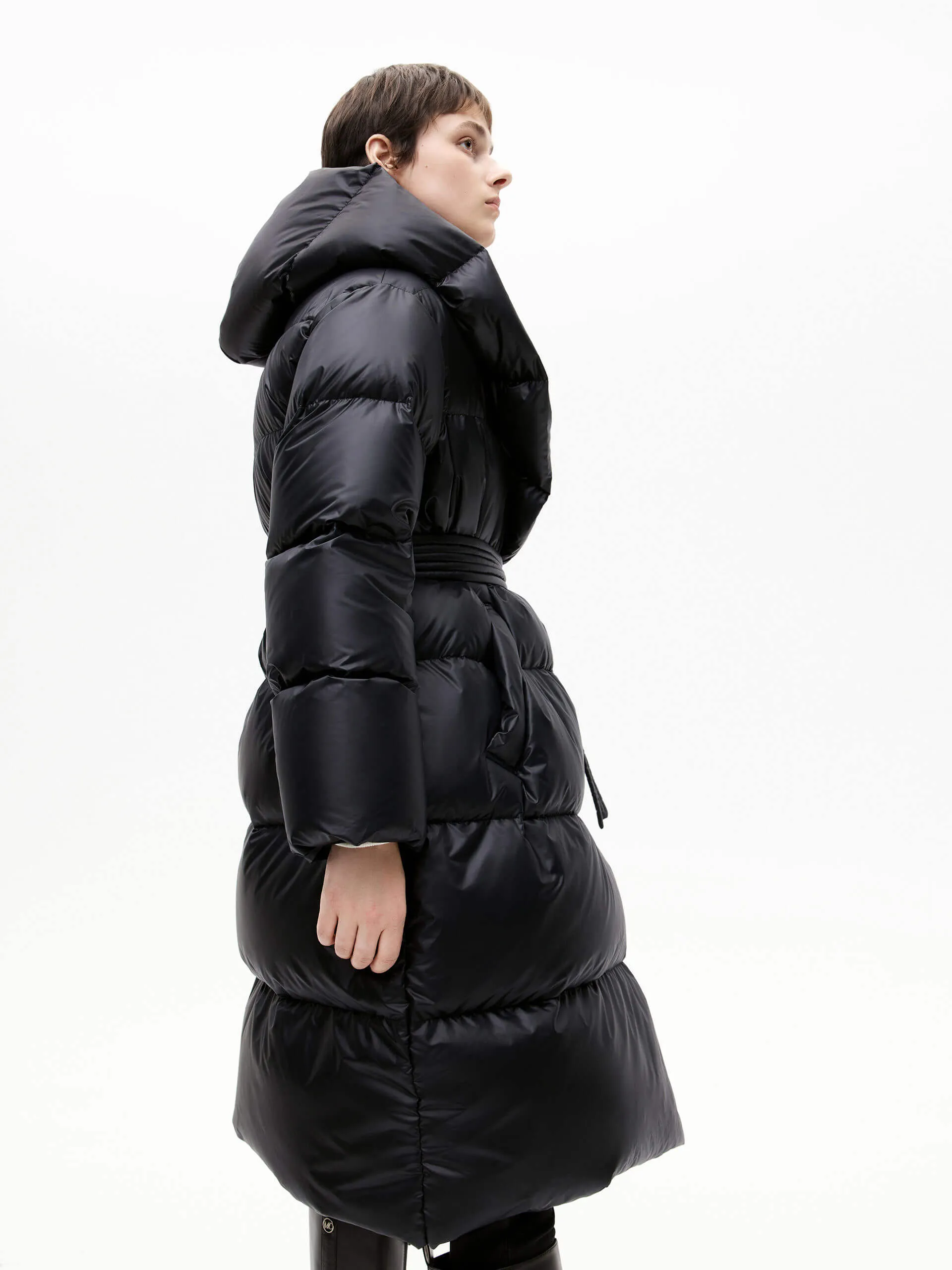 Belted Quilted Shell Down Coat