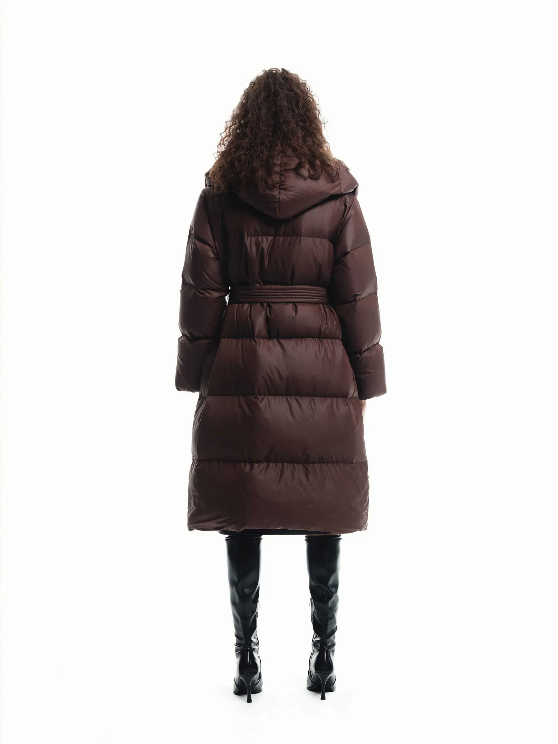 Belted Quilted Shell Down Coat