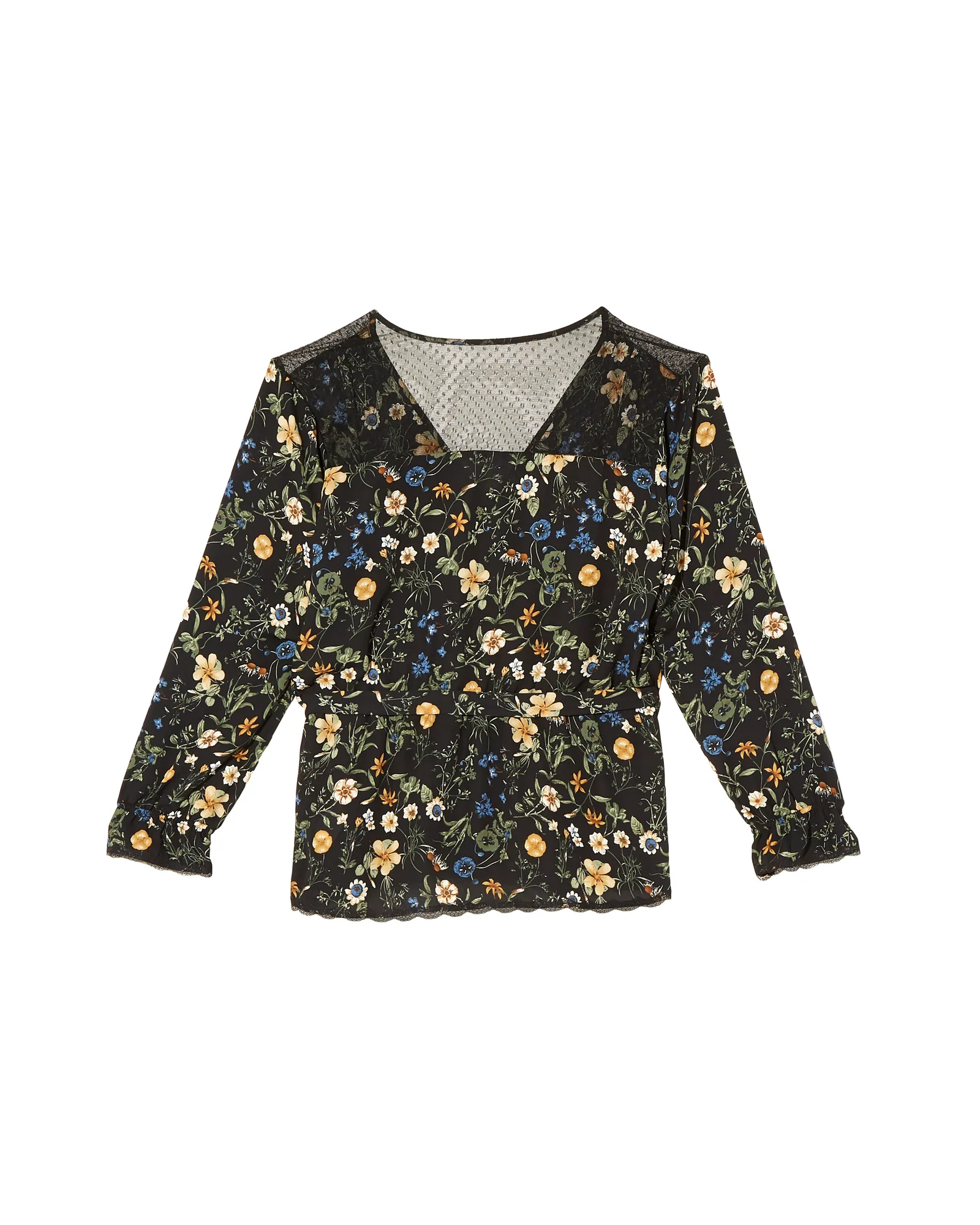 Beth Woven Blouse | Black / Yellow