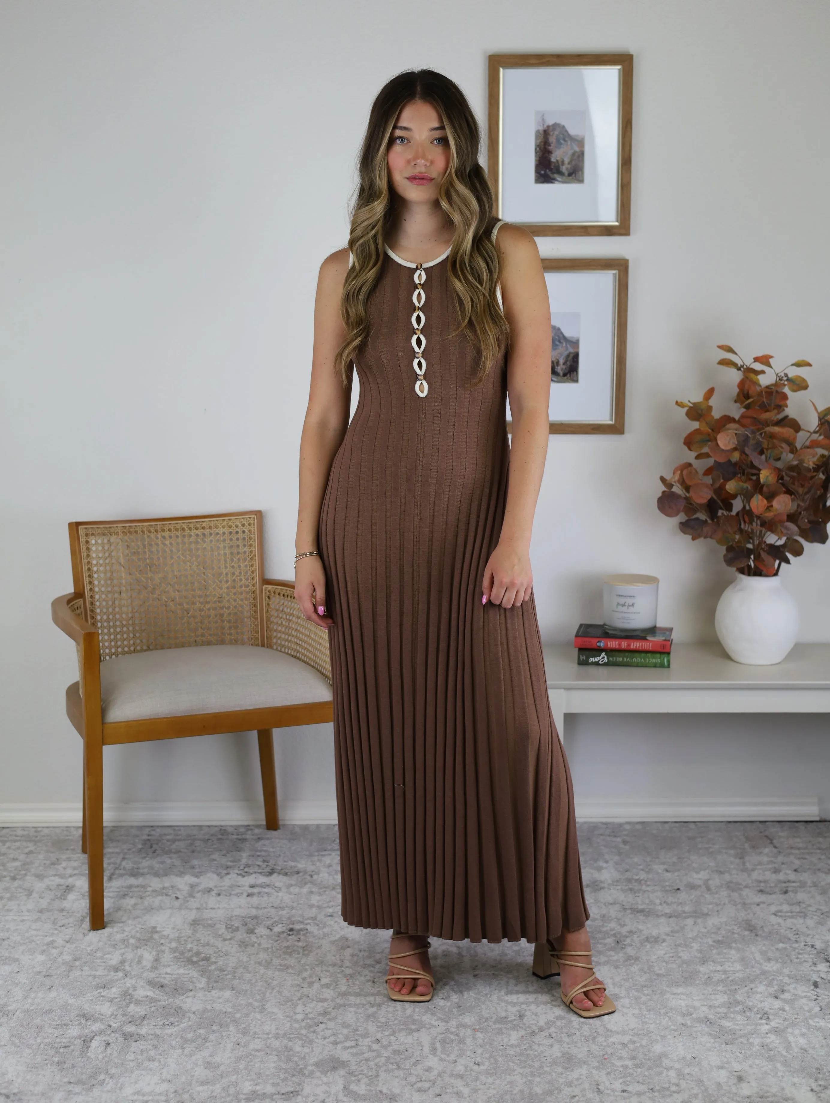 Bethany Ribbed Knit Maxi Dress