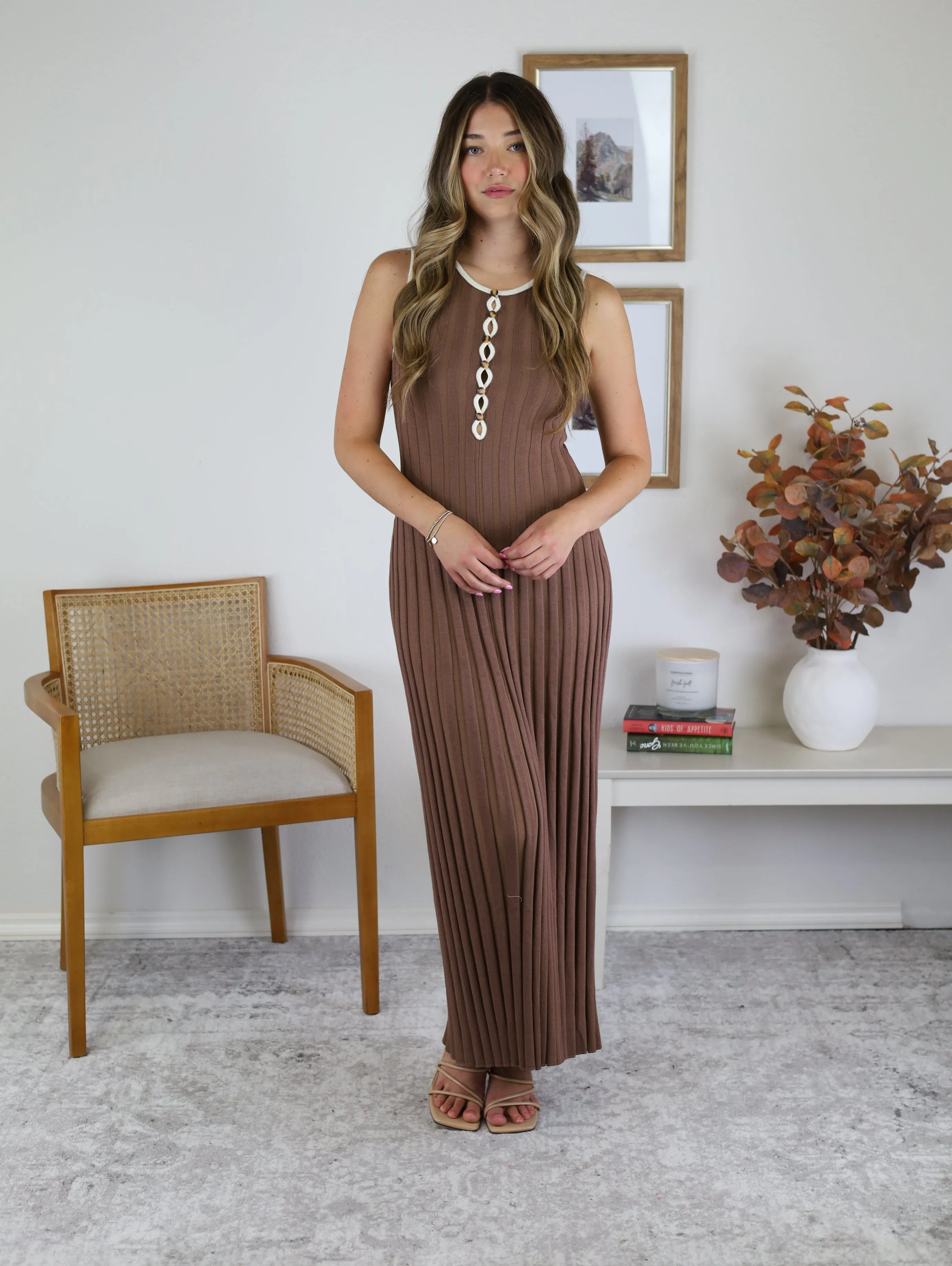 Bethany Ribbed Knit Maxi Dress