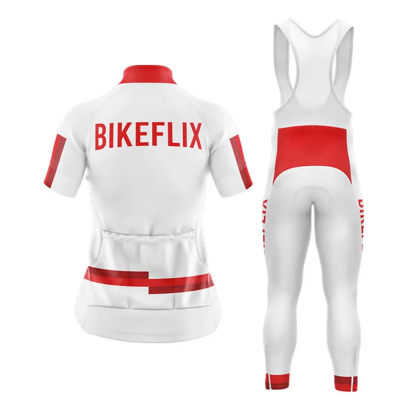 Bikeflix Club Cycling Kit (V1) (White)