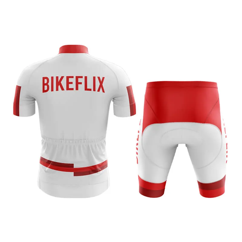 Bikeflix Club Cycling Kit (V1) (White)