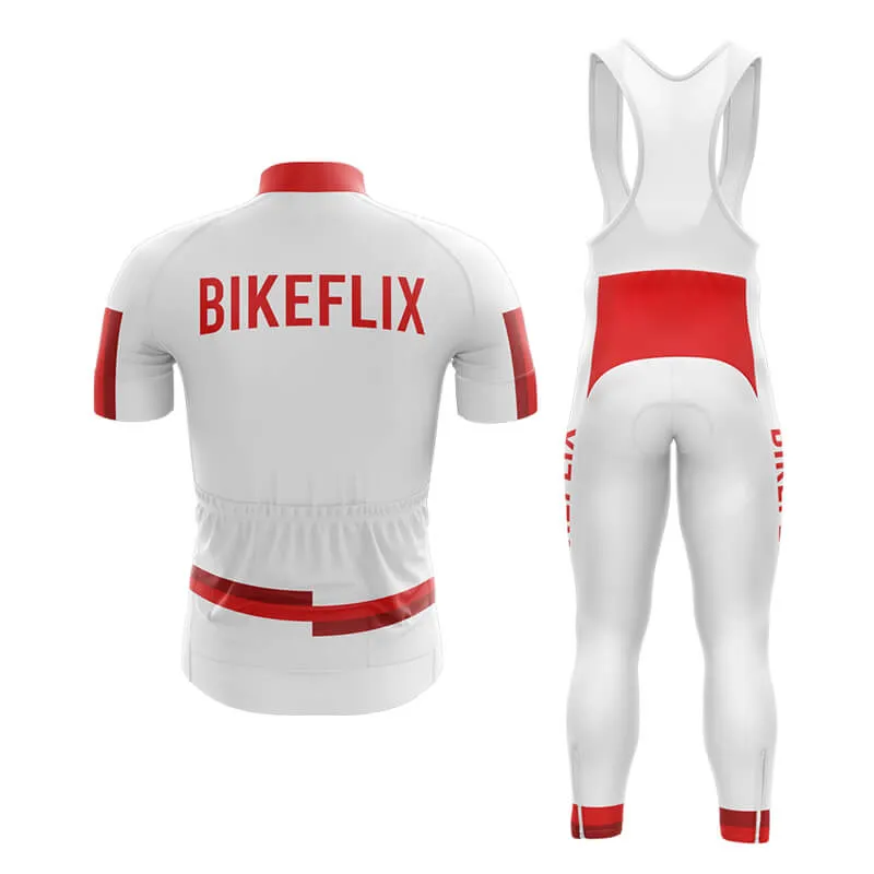 Bikeflix Club Cycling Kit (V1) (White)