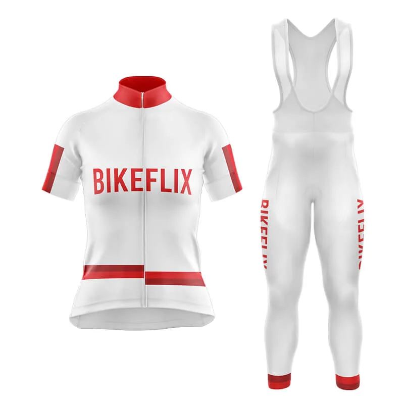 Bikeflix Club Cycling Kit (V1) (White)