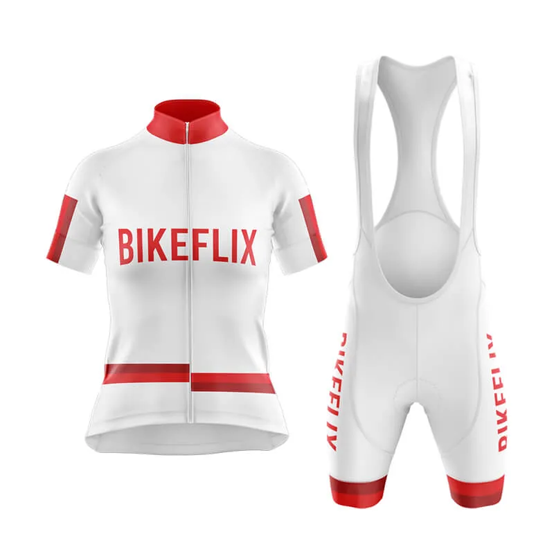 Bikeflix Club Cycling Kit (V1) (White)