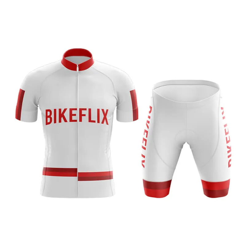 Bikeflix Club Cycling Kit (V1) (White)