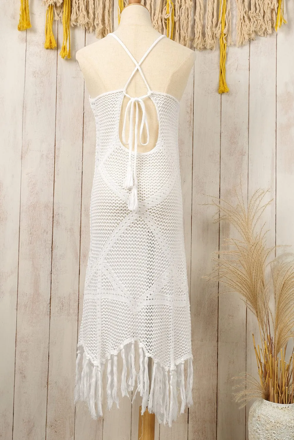 Bohemian Crochet Knit Beach Cover-Up Dress