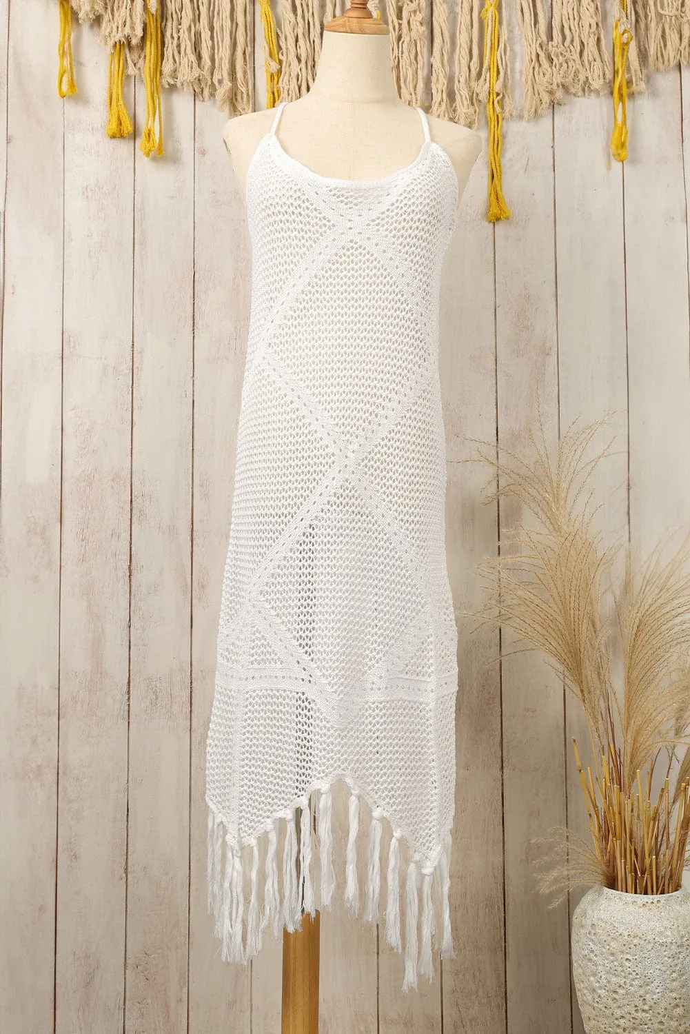 Bohemian Crochet Knit Beach Cover-Up Dress