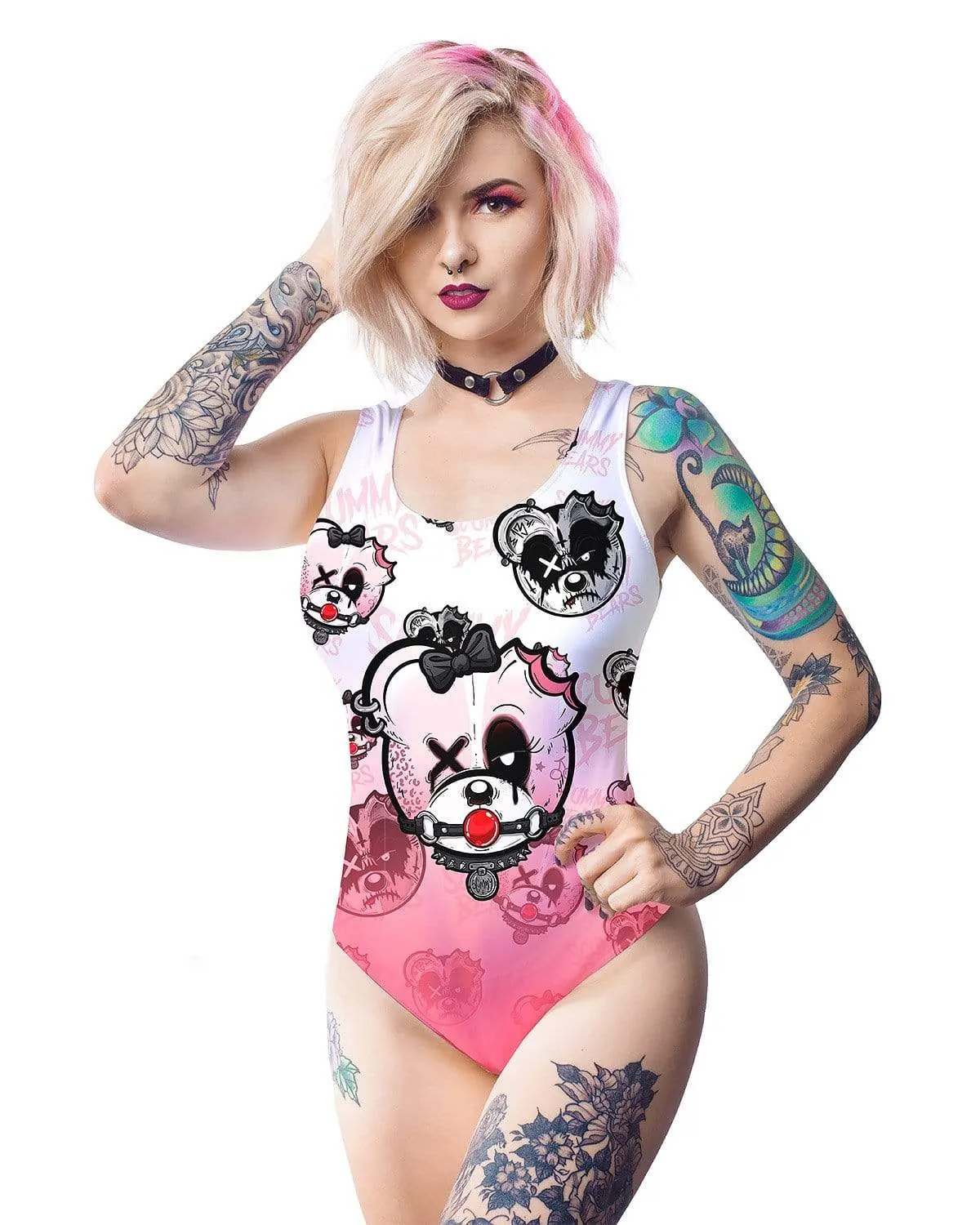 Bondage Bears Bodysuit - White