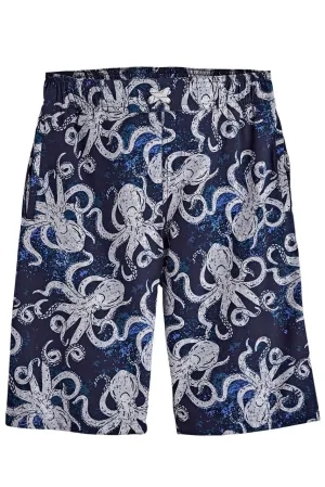 Boy's Island Swim Trunks  |  Navy Octopus