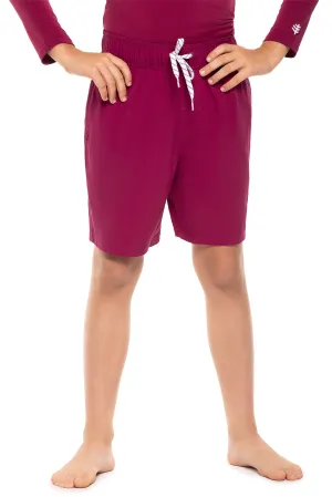 Boy's Island Swim Trunks  |  Red Crush