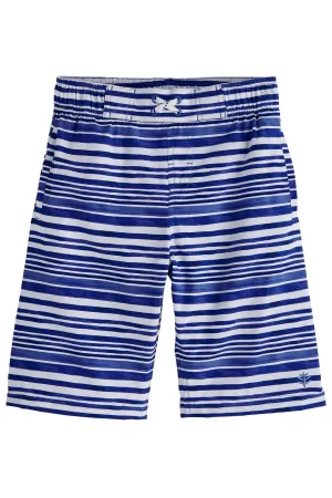 Boy's Island Swim Trunks  |  Sailor Watercolor Stripe