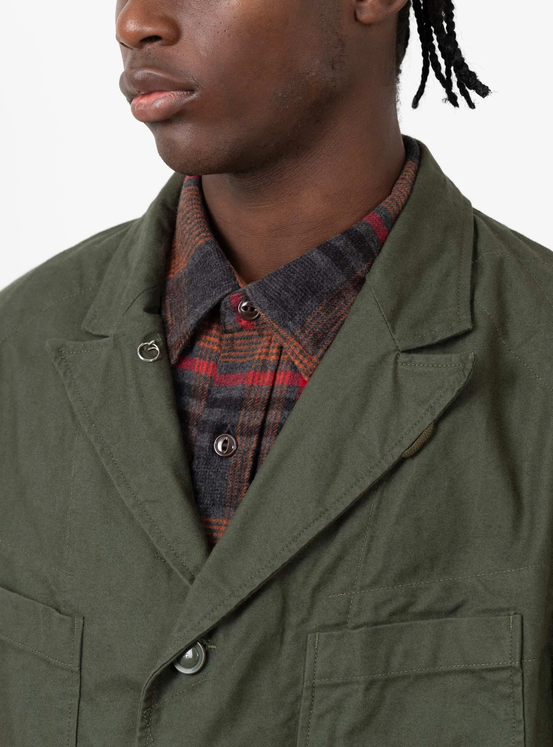 Brushed Herringbone Bedford Jacket Olive