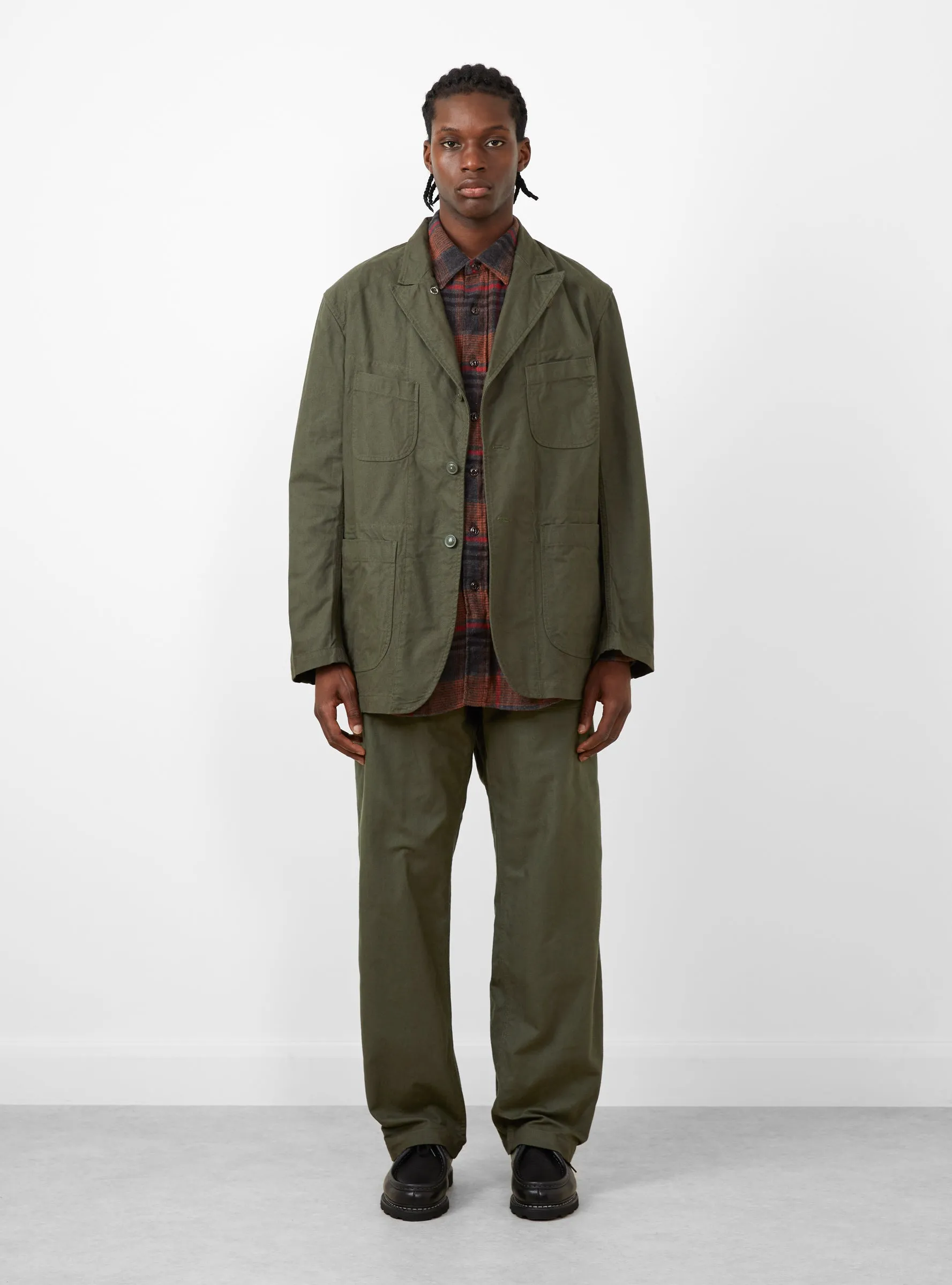 Brushed Herringbone Bedford Jacket Olive