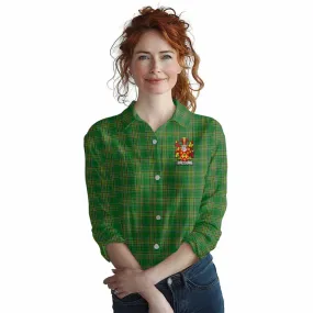 Butt Irish Clan Tartan Women's Casual Shirt with Coat of Arms