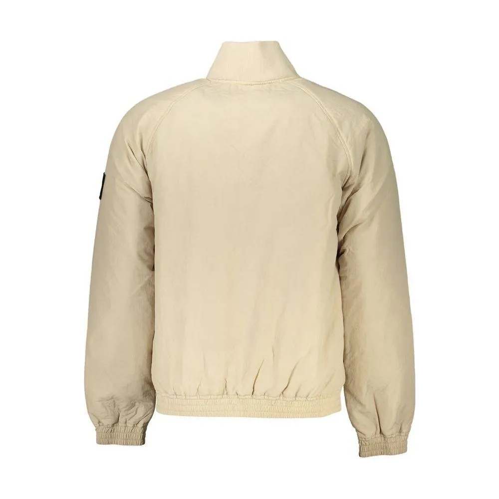 Calvin Klein Chic Beige Long Sleeve Designer Jacket