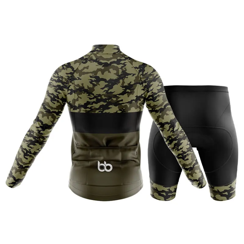 Camouflage Neck Club Cycling Kit (V2) (Green)