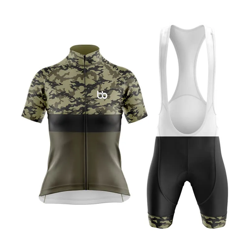 Camouflage Neck Club Cycling Kit (V2) (Green)