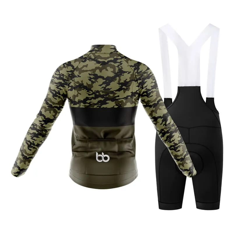 Camouflage Neck Club Cycling Kit (V2) (Green)