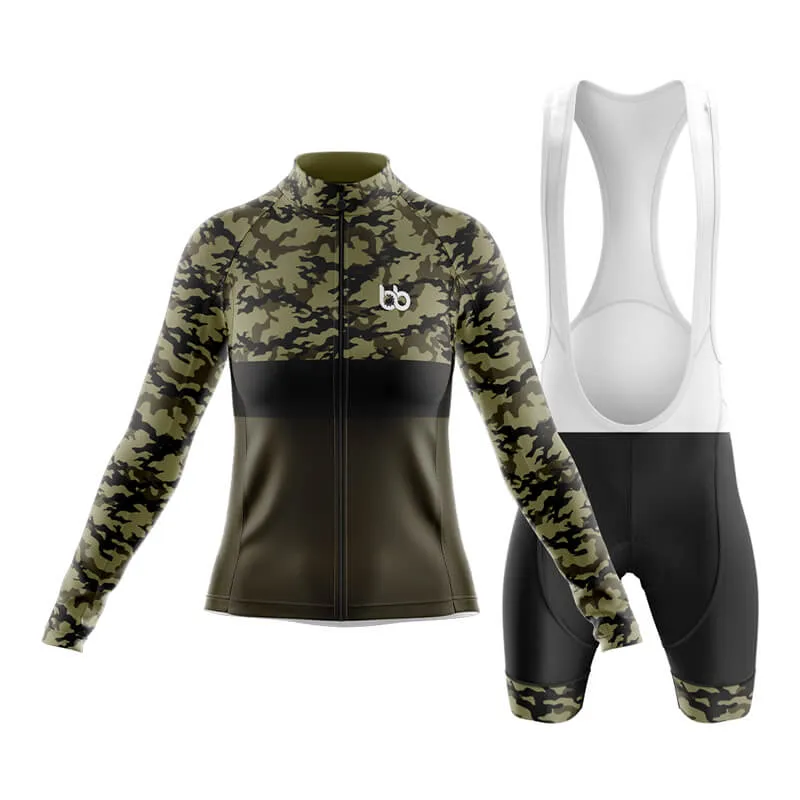 Camouflage Neck Club Cycling Kit (V2) (Green)