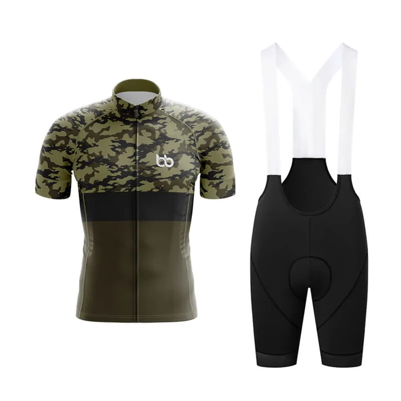 Camouflage Neck Club Cycling Kit (V2) (Green)