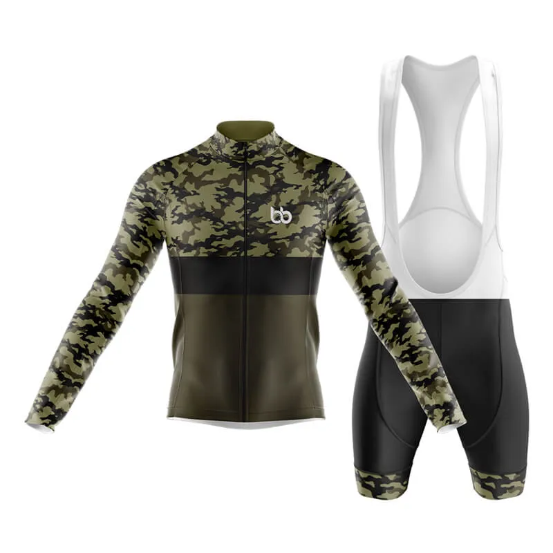 Camouflage Neck Club Cycling Kit (V2) (Green)