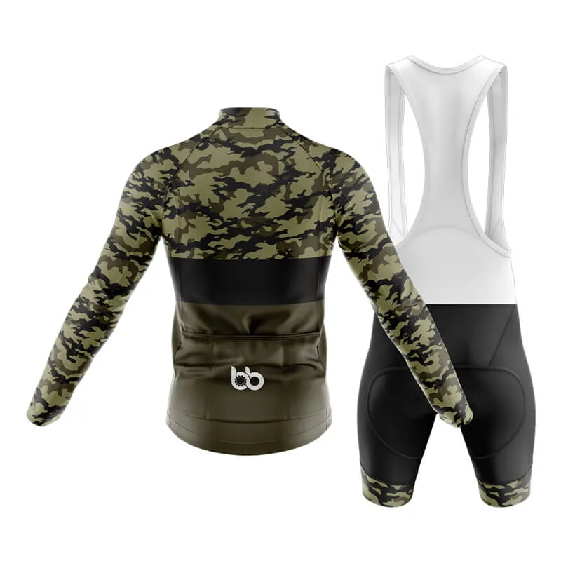 Camouflage Neck Club Cycling Kit (V2) (Green)