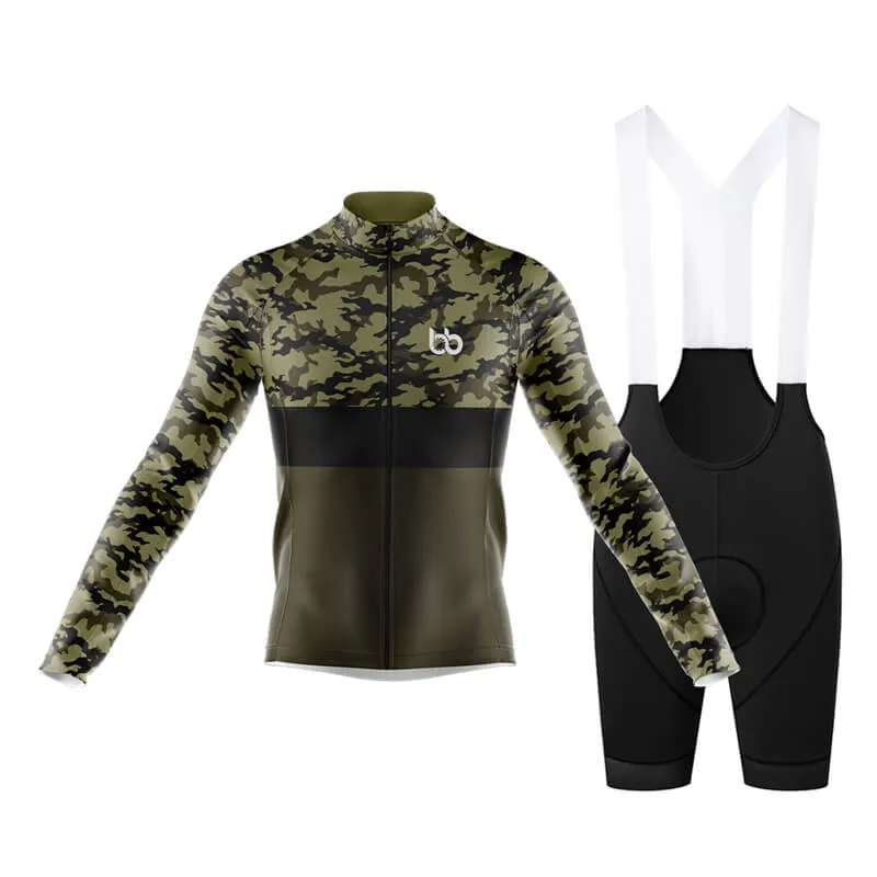 Camouflage Neck Club Cycling Kit (V2) (Green)