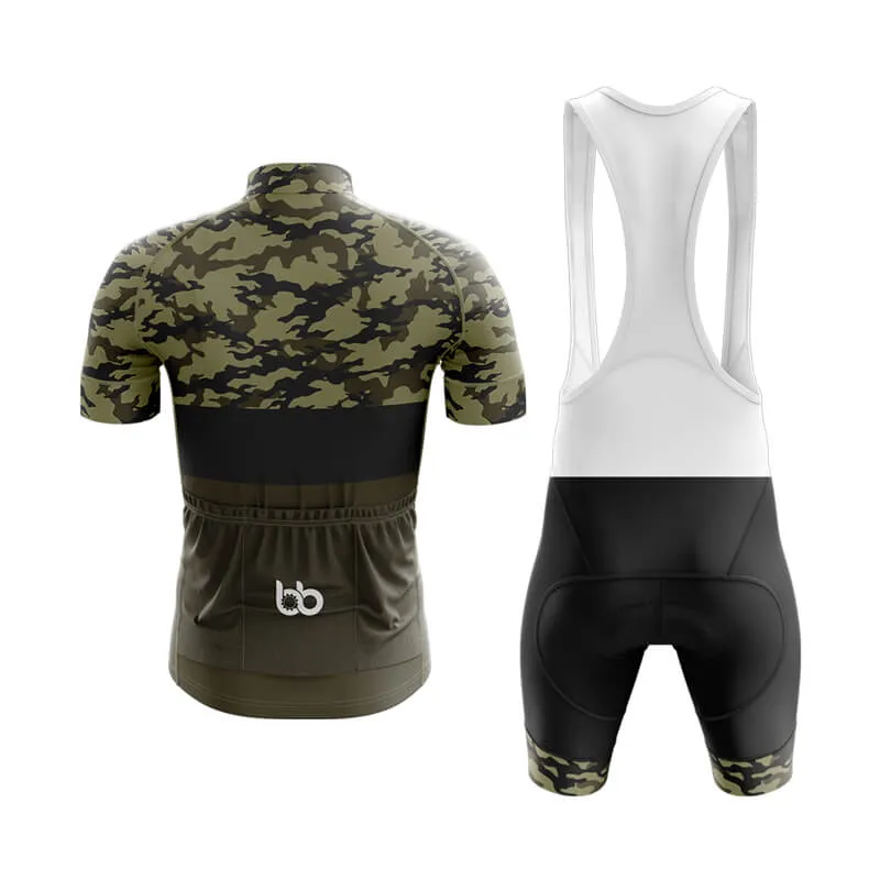 Camouflage Neck Club Cycling Kit (V2) (Green)