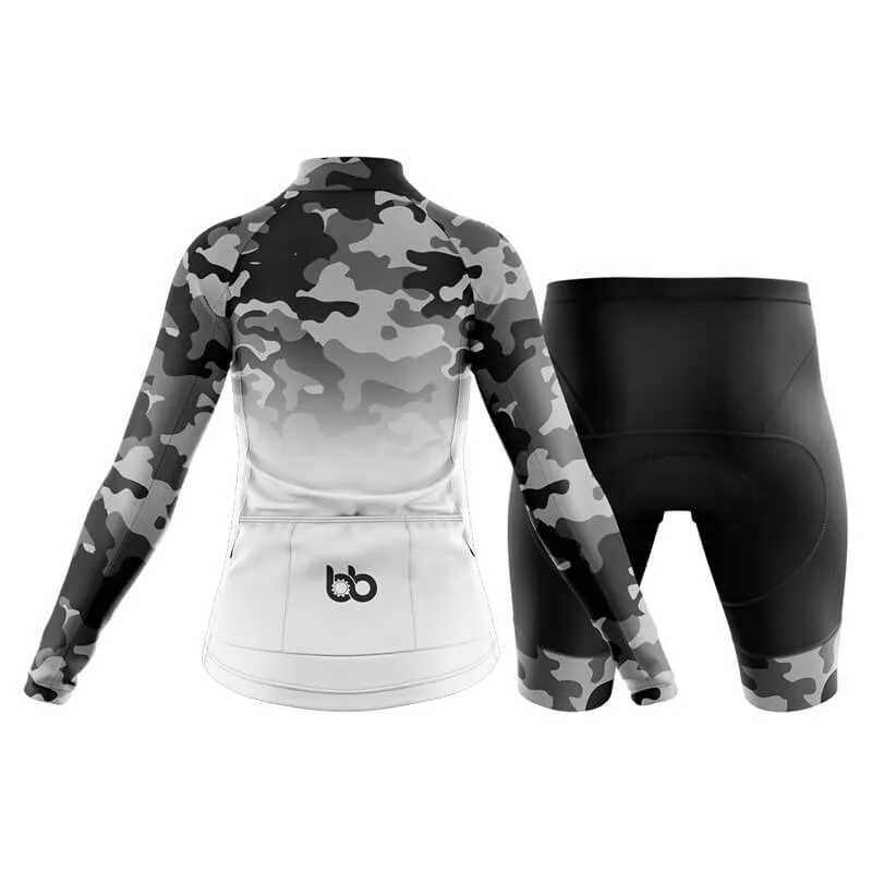 Camouflage Neck Club Cycling Kit (V3) (Grey-White)