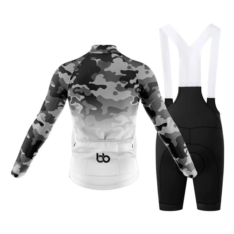 Camouflage Neck Club Cycling Kit (V3) (Grey-White)